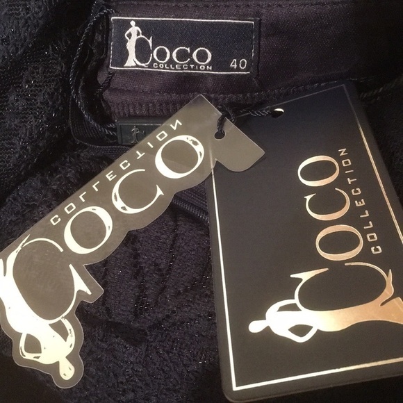 Coco Collection Dress formal fancy lace navy blue size Medium - Picture 9 of 9